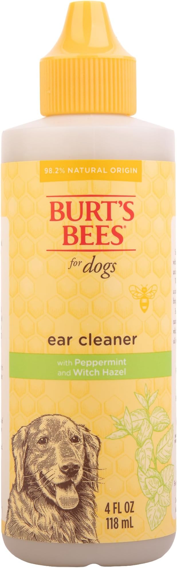 BURT'S BEES FOR PETS Dog Ear Cleaner, Peppermint & Witch Hazel, 4 Fl Oz