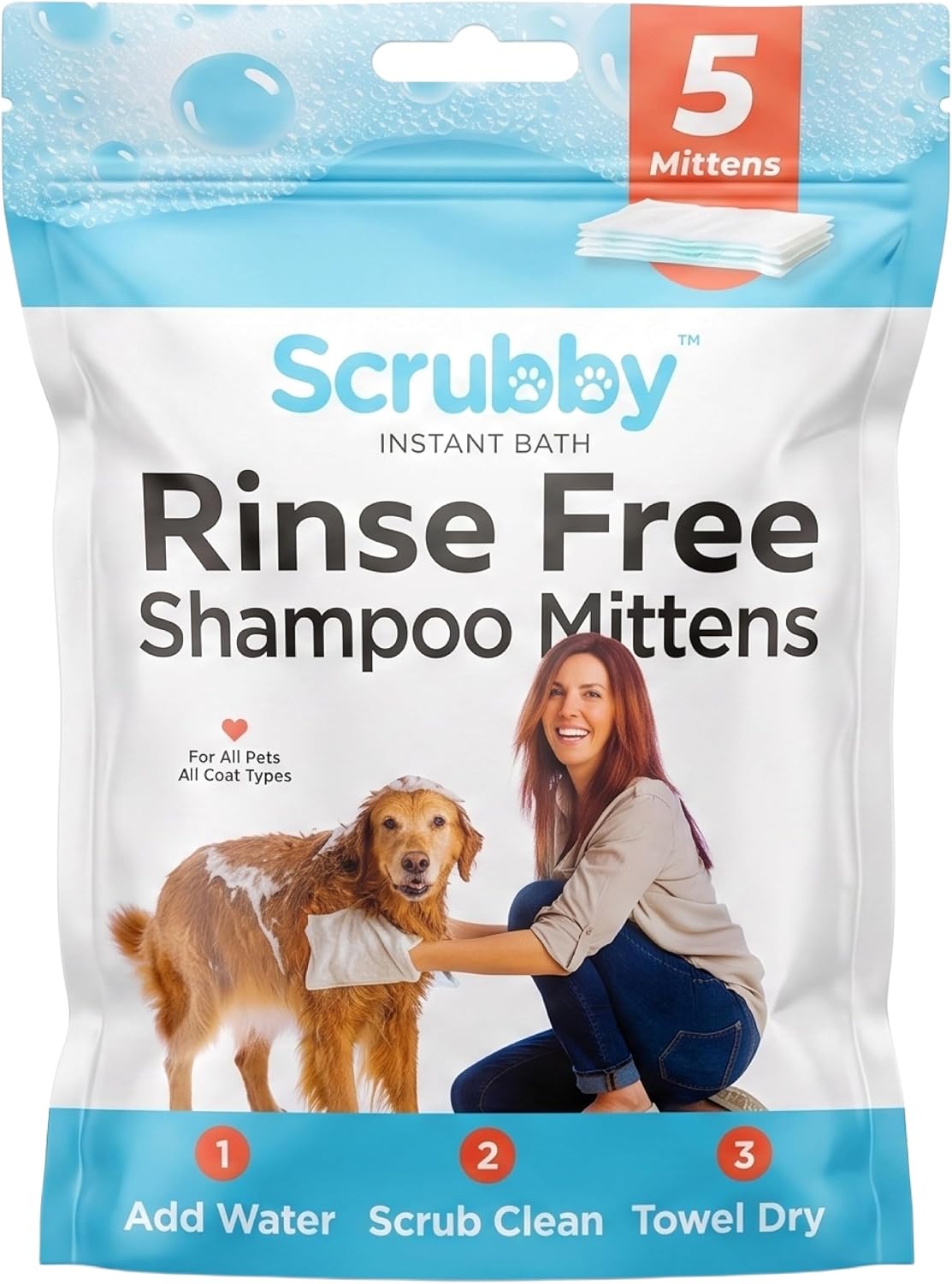 ScrubbyPet No Rinse Pet Wipes (B06ZYHZPHQ)