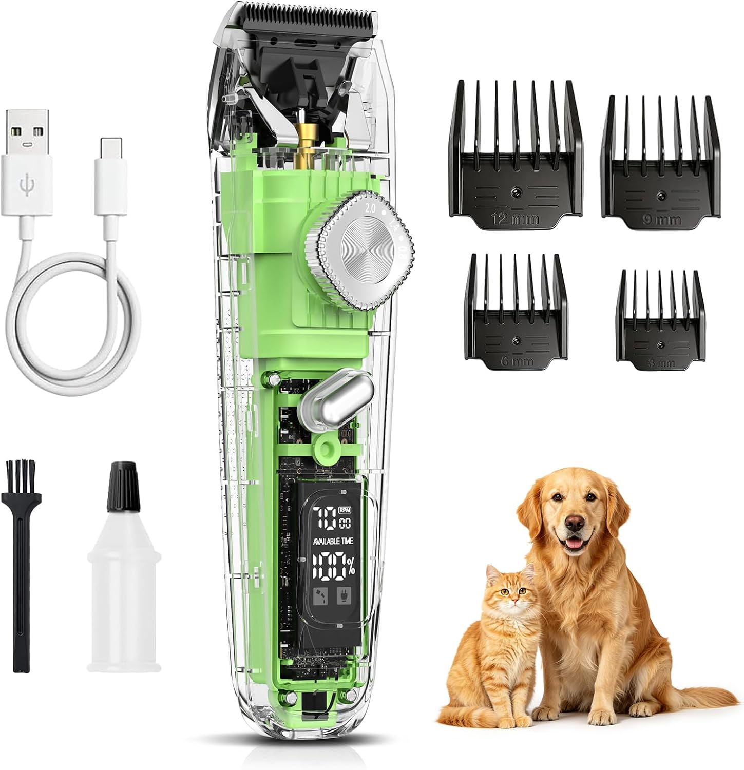 Dog Clippers for Grooming Thick Hair Curly Coats Matted Fur for Pets